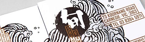 一組黑白色調(diào)的日式餐飲品牌設(shè)計(jì)欣賞